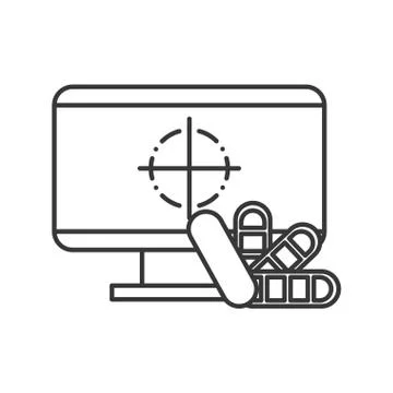 Computer color tone program graphic design Stock Illustration