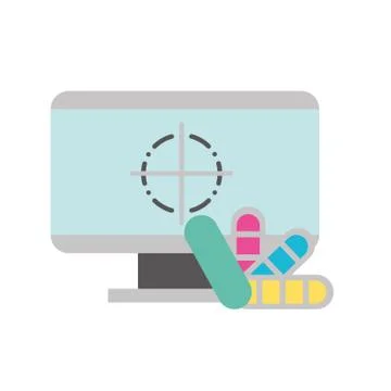 Computer color tone program graphic design Stock Illustration