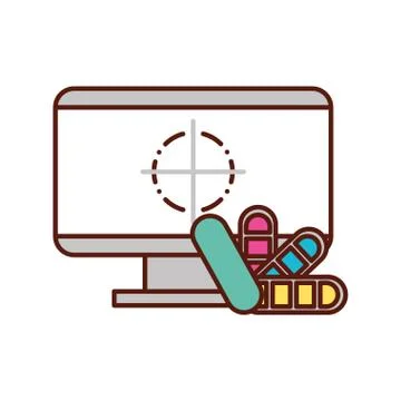 Computer color tone program graphic design Stock Illustration
