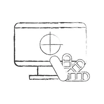 Computer color tone program graphic design Stock Illustration