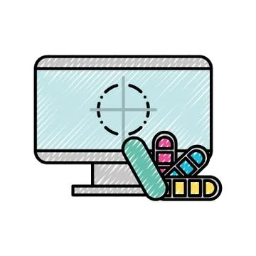 Computer color tone program graphic design Illustrazione stock