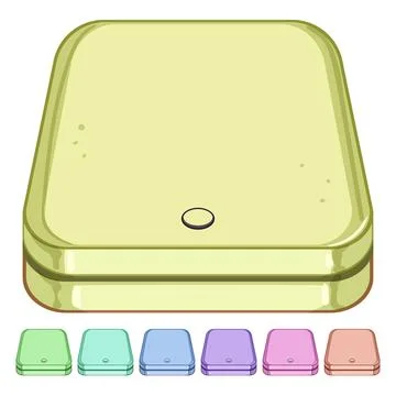 Computer compact photo printer cartoon vector graphic イラスト素材