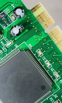 Computer component circuit board memory processor networking card 写真素材