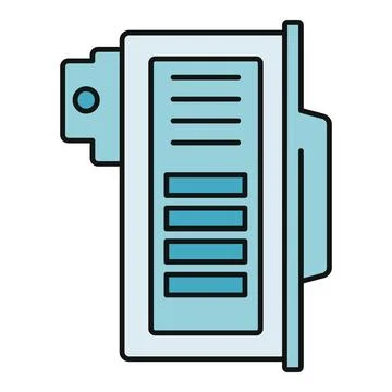 Computer component connecting part icon design Illustrazione stock