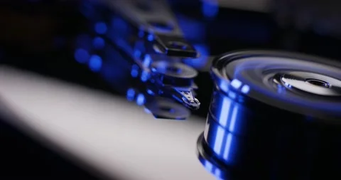 Computer components. HDD Hard Disk Drive in work. plate rotation spin. Stock Footage 174896425