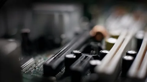 Computer components. Motherboard Stock Footage 190921097
