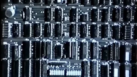 COMPUTER. Computers that were produced in the USSR.. 1980s Vintage (2) Stock Footage 235850385