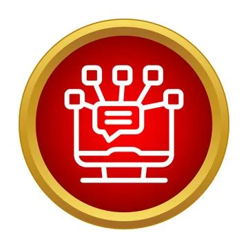Computer connecting, sharing data and communicating online イラスト素材