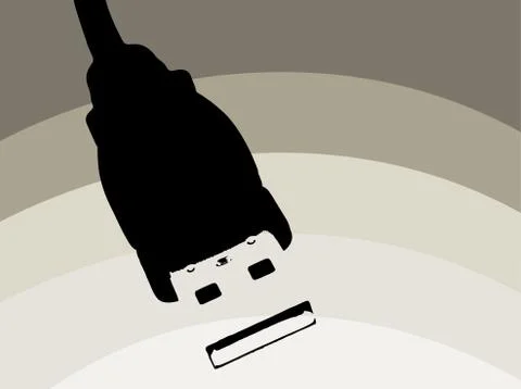 Computer connection cables -  USB Connector  Stock-Illustration