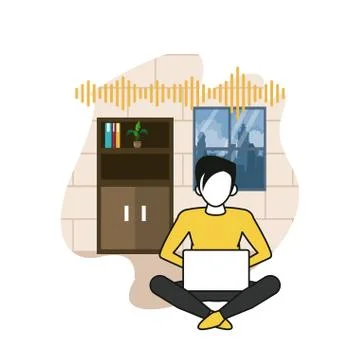 Computer connection online technological Stock Illustration