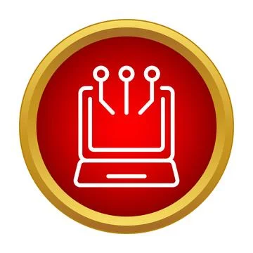 Computer connectivity symbol with abstract data lines Stockillustratie