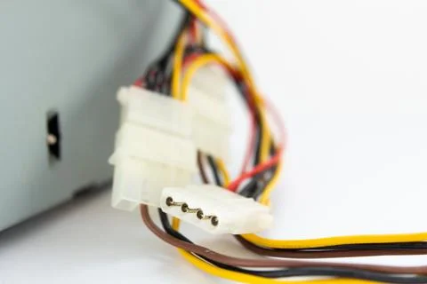 Computer connector from power supply Stock Photos