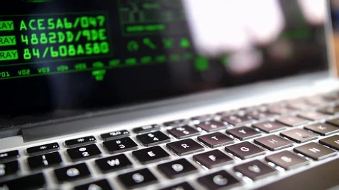 Computer Console Programming Hacking Code Displayed on Laptop Screen Vídeos de archivo 106398865