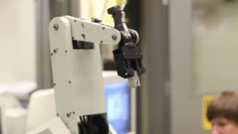 Computer controled robotic arm Stock-Footage 10714399