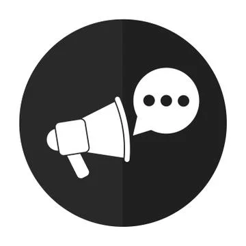 Computer conversation communication bubble speech shadow Stock Illustration