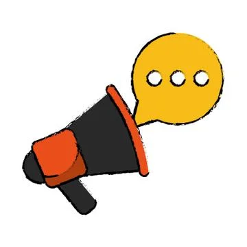 Computer conversation communication bubble speech sketch Stockillustratie