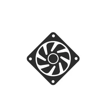 Computer cooler fan icon vector illustration design template 스톡 일러스트