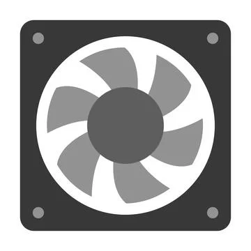 Computer cooler flat clipart vector illustration Stock Illustration