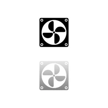 Computer cooling fan icon flat イラスト素材