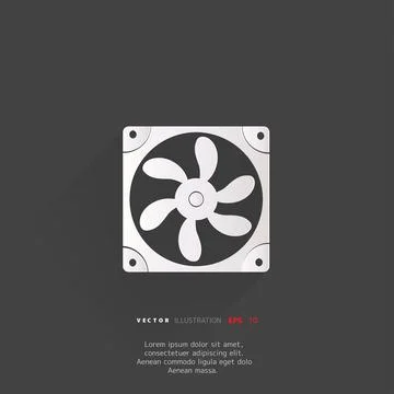 Computer cooling fan icon 스톡 일러스트