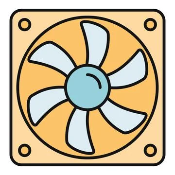 Computer cooling fan icon representing technology and hardware Stock-Illustration