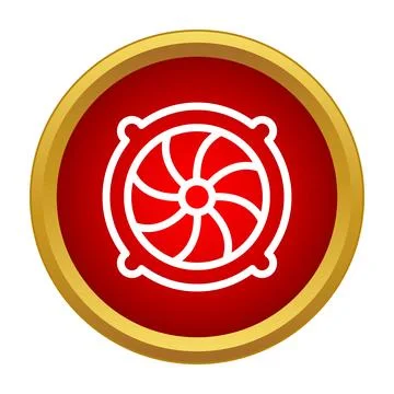 Computer cooling fan icon symbolizing technology Stockillustratie