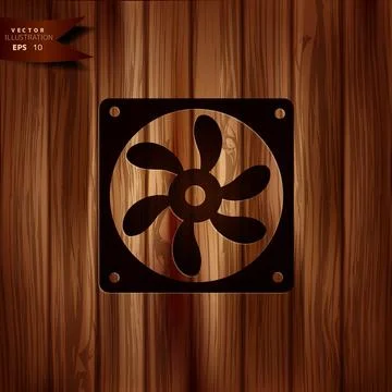 Computer cooling fan icon vector illustration. Stockillustratie