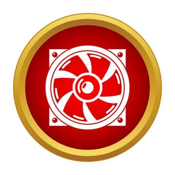 Computer cooling fan icon vector for hardware ventilation イラスト素材