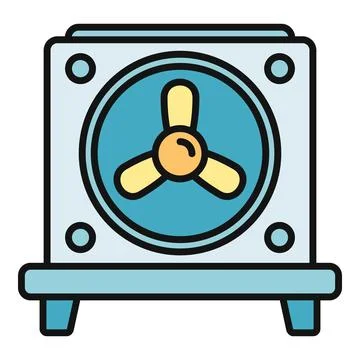 Computer cooling fan icon vector illustration tech イラスト素材