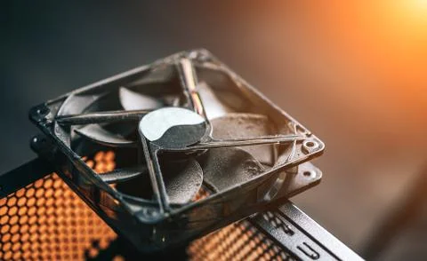 Computer cooling fan. Stock Photos