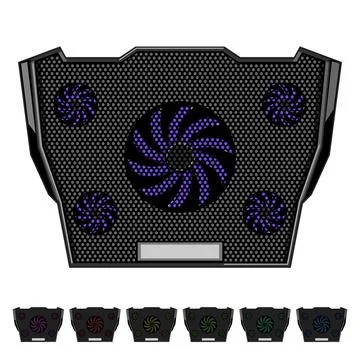 Computer cooling pad cartoon vector graphic Illustrazione stock