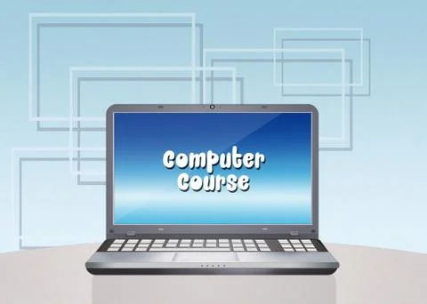 Computer course Stock Illustration