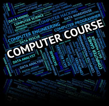 Computer Course Represents Schedules Digital And Courses Stock Illustration