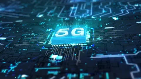 Computer CPU 5g chip Stock Footage 160463069