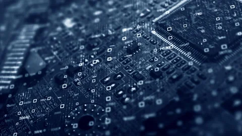 Computer CPU chip digital technology video material Stock Footage 311035214