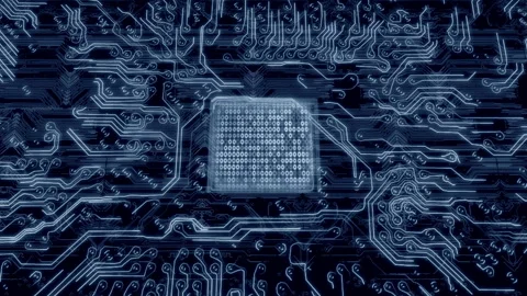 Computer CPU chip digital technology video material Stock Footage 311035822