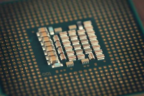 Computer CPU Chip Stock Photos
