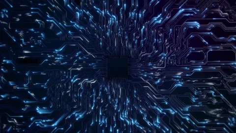 Computer Cpu Chip Processor Technology Background digital technology concept for Stock Footage 311972191