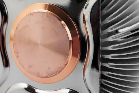 Computer cpu cooler close up Stock Photos