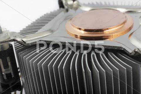 Computer cpu cooler close up Foto stock