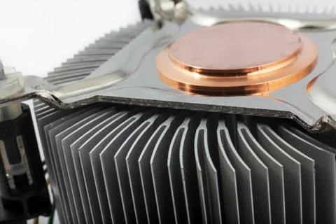 Computer cpu cooler close up Stock Photos