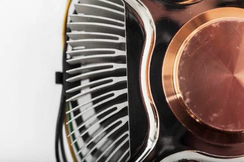 Computer cpu cooler close up Stock Photos