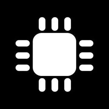 Computer CPU icon Illustration design 库存插图