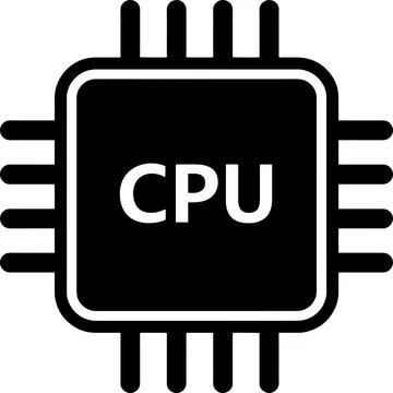 Computer CPU, minimal simple vector illustration イラスト素材