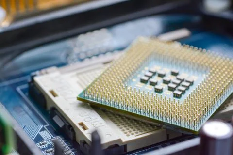 Computer CPU or processor Stock Photos