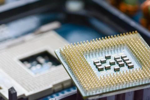 Computer CPU or processor 스톡 사진