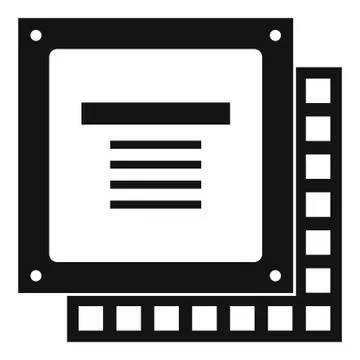 Computer CPU processor chip icon simple 스톡 일러스트