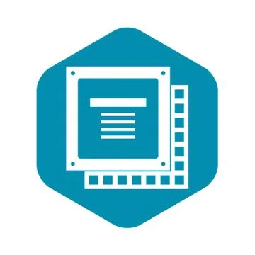 Computer CPU processor chip icon simple イラスト素材