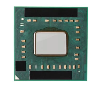 Computer cpu top view. Microprocessor isolated 写真素材