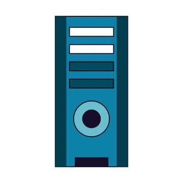 Computer cpu tower Illustrazione stock